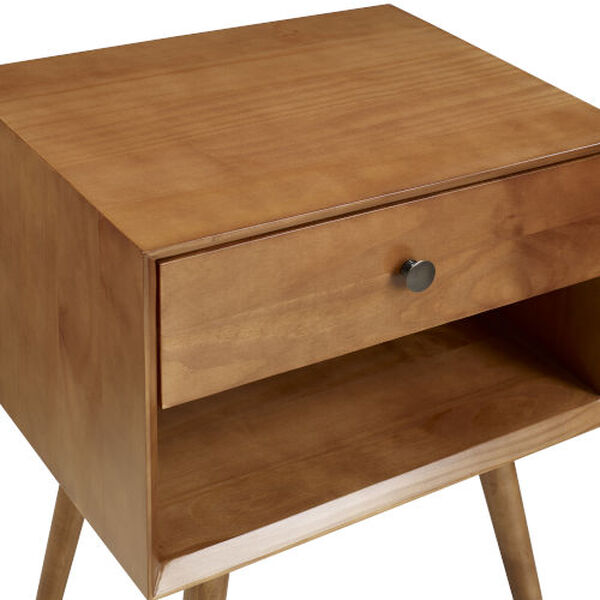 Brown One Drawer Nightstand, image 4