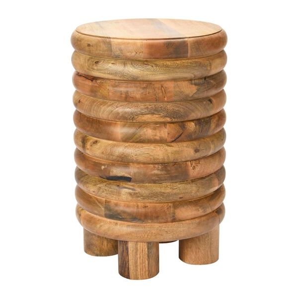 Natural Dossier Vintage-Inspired Solid Wood End Table, image 1