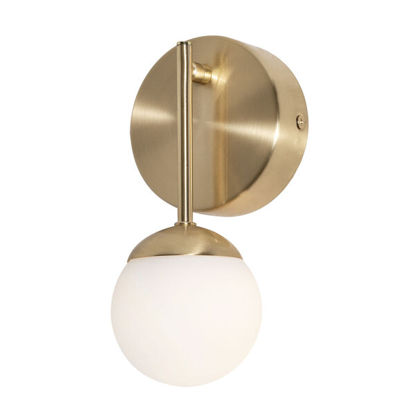 Pearl Satin Brass LED Wall Sconce, image 1
