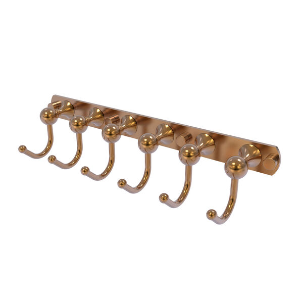 Shadwell Brushed Bronze Four-Inch Six-Position Tie and Belt Rack, image 1