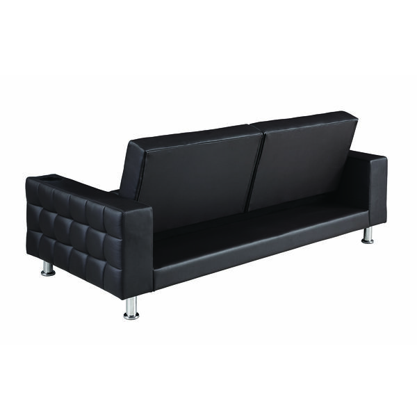 Brown Adjustable Sofa Bed with Cup Holder, image 6
