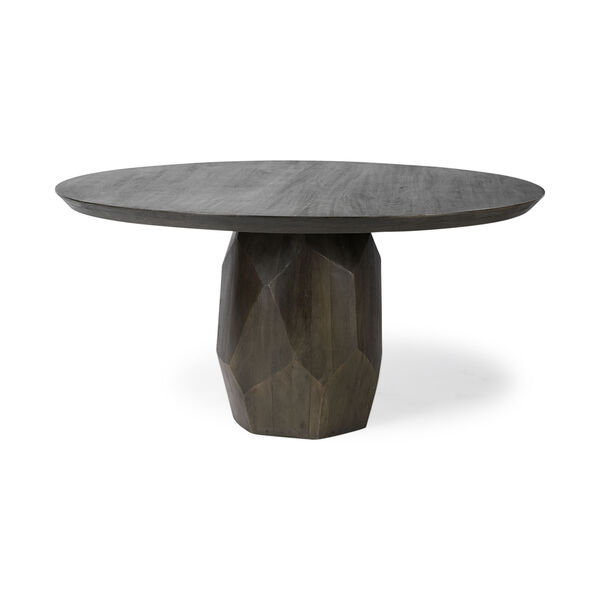Mercana Fitzgerald Brown Round Solid, Round Table Fitzgerald