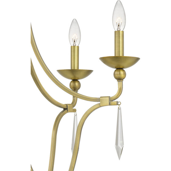 Joules Aged Brass Five-Light Chandelier, image 4