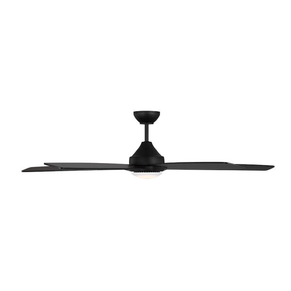 Lowden Midnight Black 60-Inch Indoor/Outdoor Integrated LED Ceiling Fan with Light Kit, Remote Control and Reversible Motor, image 4
