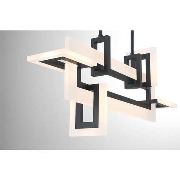 Inizio Black 15-Inch Integrated LED Chandelier, image 4