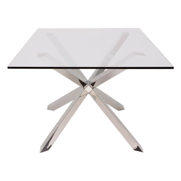 Couture Clear and Silver Dining Table, image 3