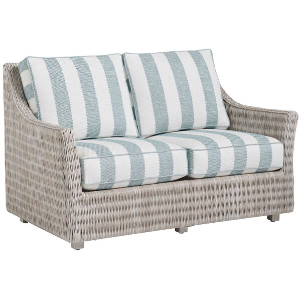 Seabrook Ivory, Taupe, and Gray Loveseat, image 1