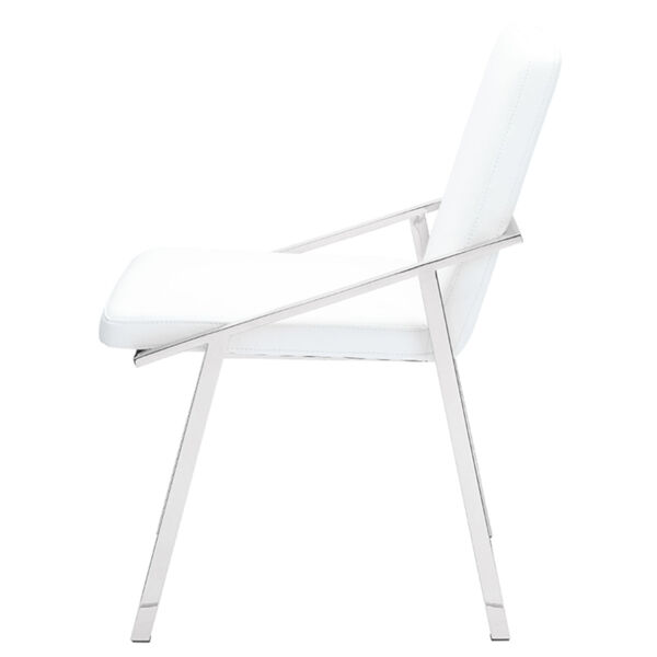 Nika Matte White Dining Chair, image 3