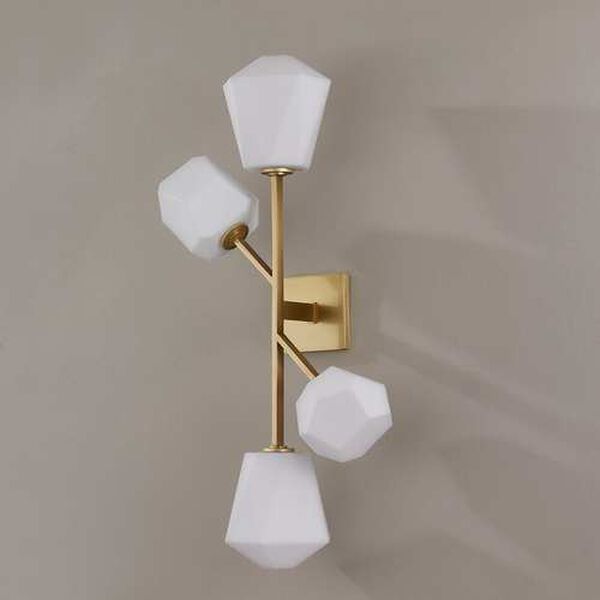Tring Aged Brass Four-Light Wall Sconce, image 5