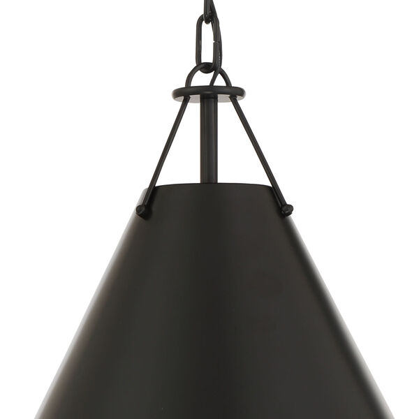 Xavier Matte Black One-Light Pendant, image 6
