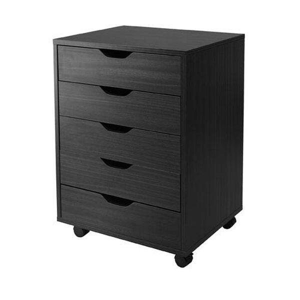 Halifax Cabinet for Closet / Office, Five Drawers, Black, image 1