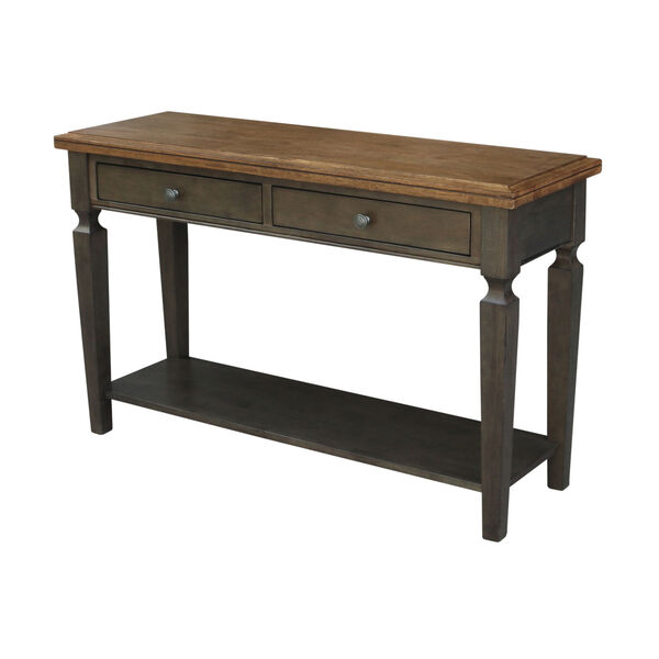 Vista Hickory and Washed Coal Console Table, image 1