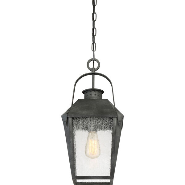 Carriage Mottled Black 10-Inch One-Light Outdoor Hanging Lantern, image 5