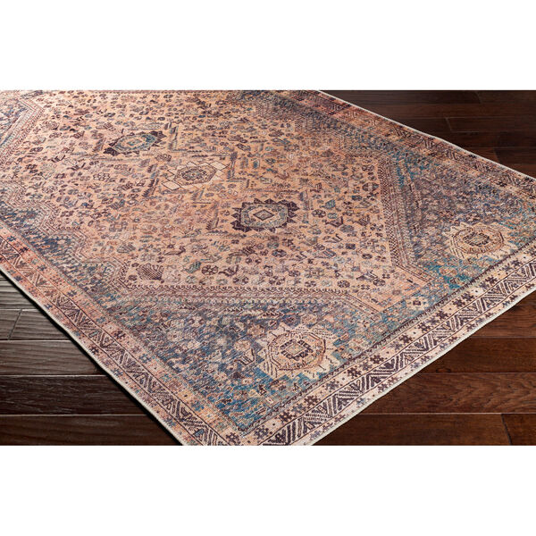 Amelie Wheat, Navy and Brown Rectangular Area Rug, image 4