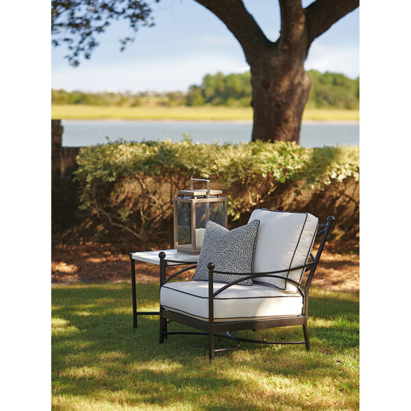 Pavlova Textured Graphite and White Lounge Chair, image 3