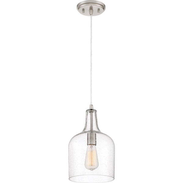 Piccolo Brushed Nickel Eight-Inch One-Light Mini Pendant, image 1