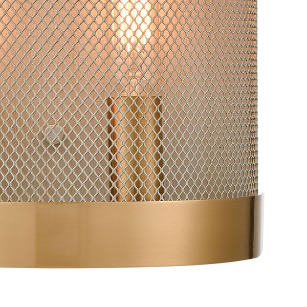 Line in the Sand Satin Brass and Antique Silver Two-Light Wall Sconce, image 4
