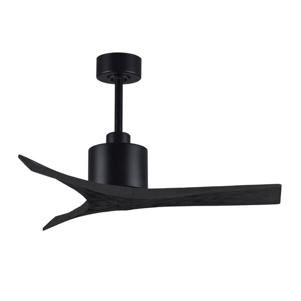 Mollywood Matte Black 42-Inch Outdoor Ceiling Fan with Matte Black Blades, image 1