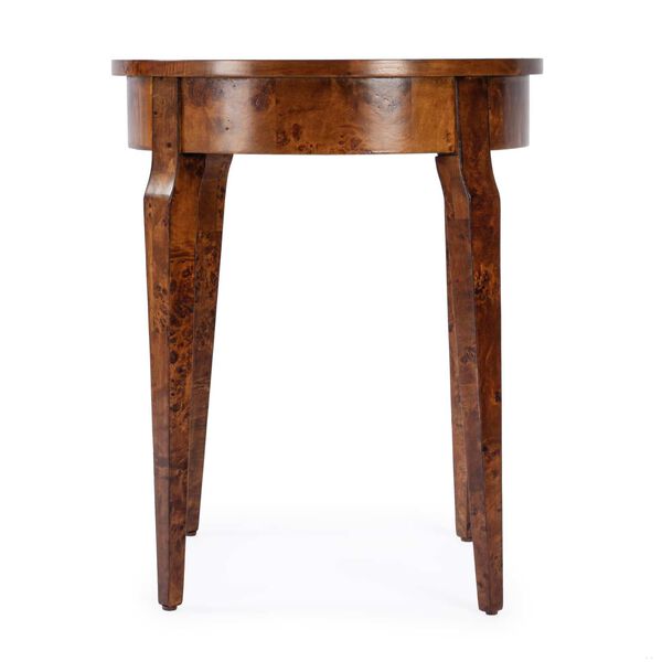 Archer Light Burl Side Table with Drawer, image 3