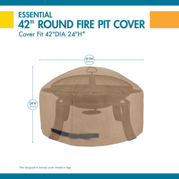 Essential Latte 42-Inch Round Fire Pit Cover, image 2