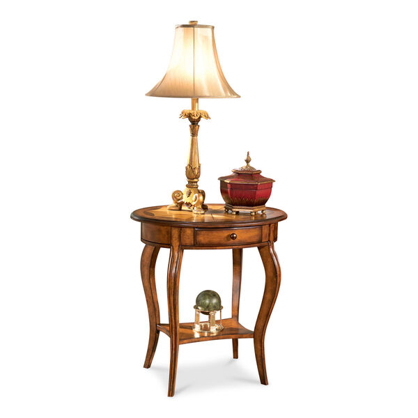 Jeanette Olive Ash Burl Oval Accent Table, image 2