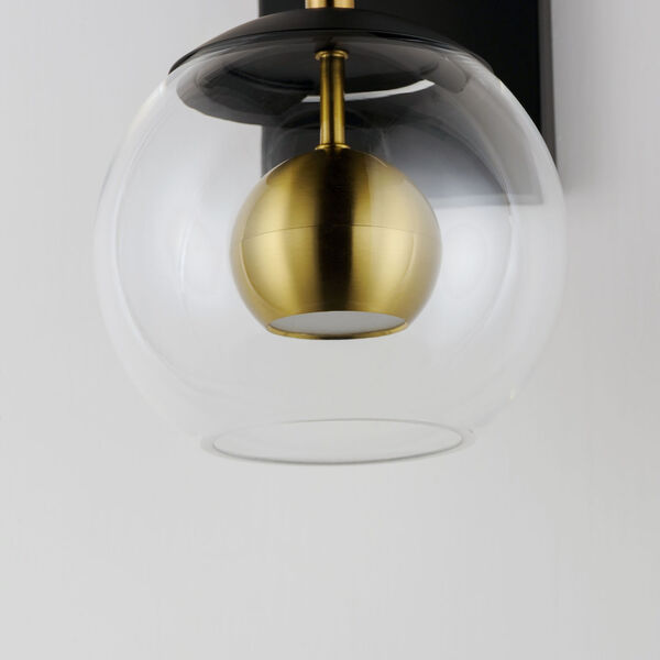 Nucleus Black and Natural Aged Brass LED Wall Sconce, image 3