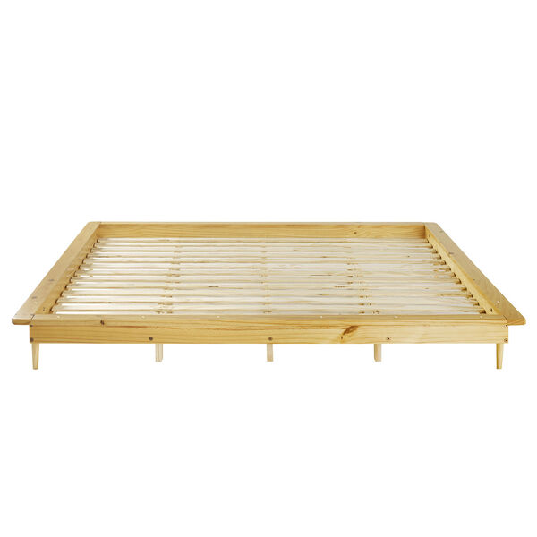 Light Oak Solid Wood Spindle Platform King Bed, image 4