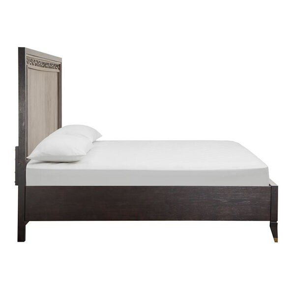Ryker Nocturn Black and Coventry Gray Complete California King Panel Storage Bed, image 2