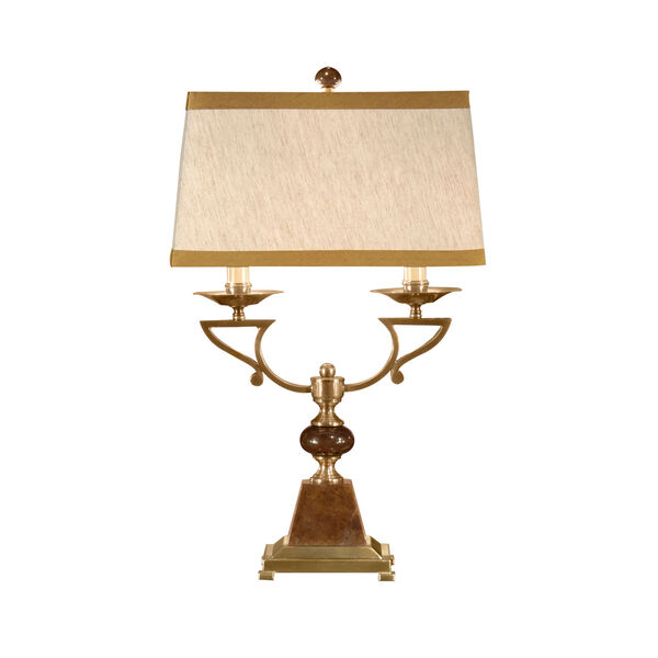 Gold Two-Light  Hinkley Lamp, image 1