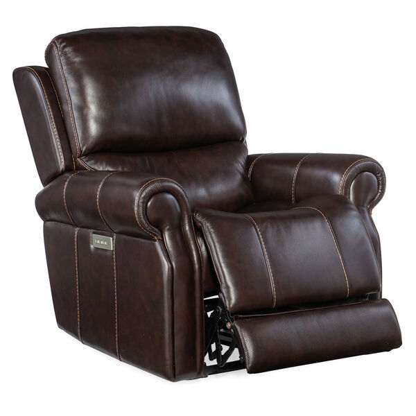 Eisley Rich Brown Power Recliner with Power Headrest and Lumbar, image 4