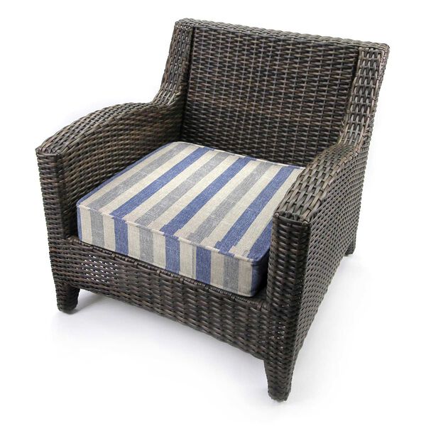 Tilford Denim Blue 22.5 x 21.5 Inches Boxed Edge Outdoor Deep Seat Cushion, image 4