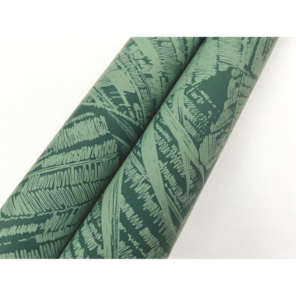 Palm Cove Toile Emerald Forest Wallpaper, image 4