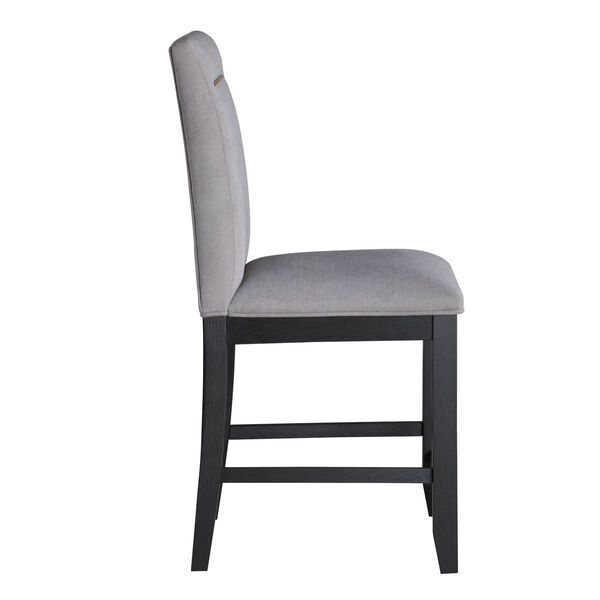 Yves Rubbed Charcoal and Light Grey Counter Chair, image 6