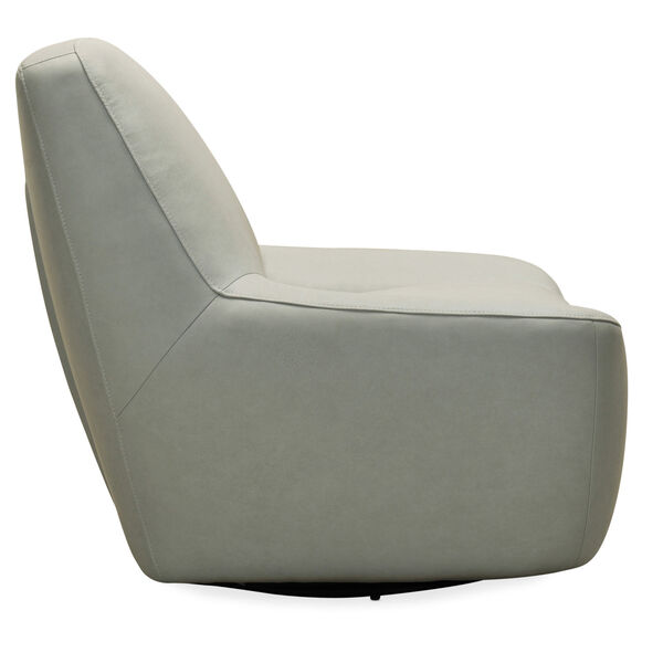 CC Gray 40-Inch Maneuver Leather Swivel Chair, image 3