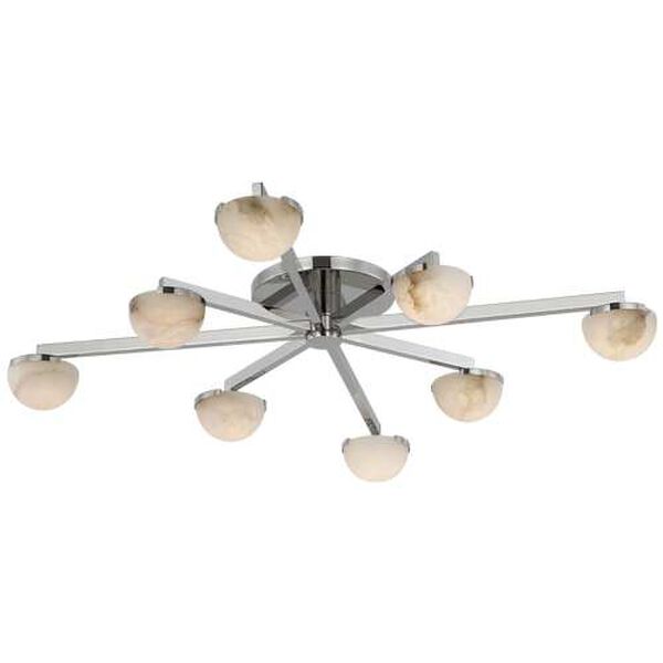 Pedra Polished Nickel Eight-Light LED Large Staggered Arm Flush Mount by Kelly Wearstler, image 1