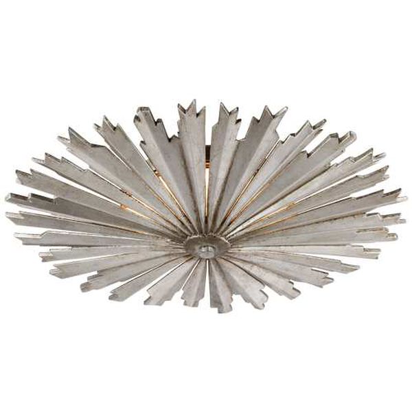 Claymore Burnished Silver Five-Light LED Large Flush Mount by Chapman and Myers, image 1