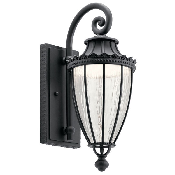 Wakefield Textured Black 7-Inch LED Outdoor Wall Light, image 1