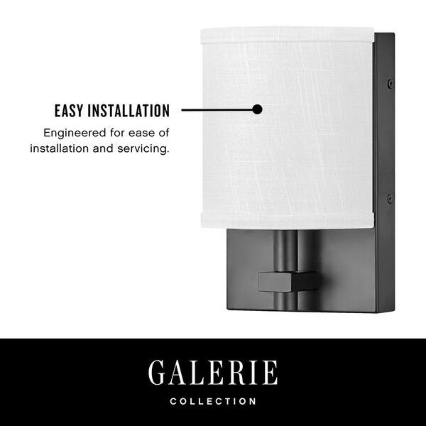 Avenue Heritage Brass One-Light LED Wall Sconce with Off White Linen Shade, image 9