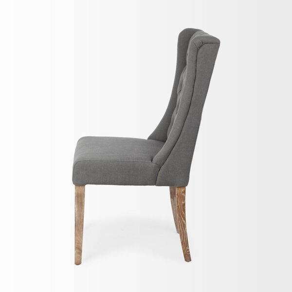 Mackenzie II Gray and Ash Solid Wood Parson Dining Chair, image 3