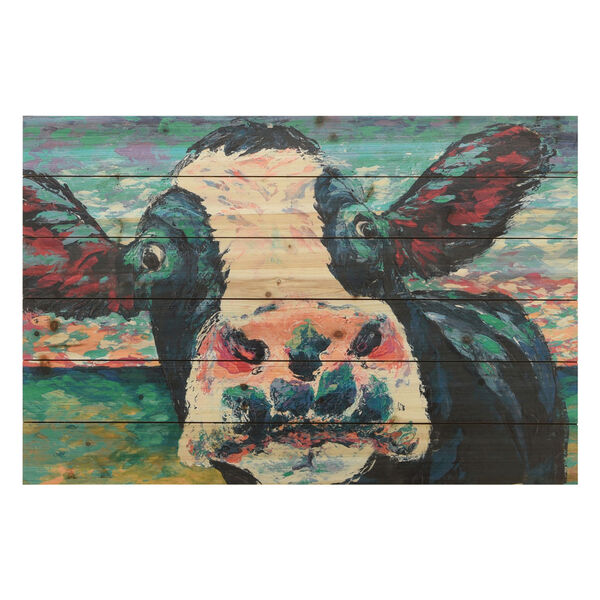 Curious Cow 2 Digital Print on Solid Wood Wall Art, image 6