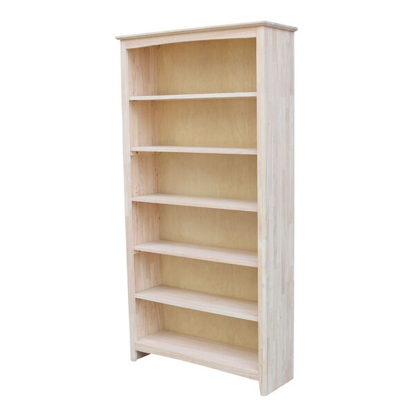 Shaker Natural 72-Inch Bookcase, image 1