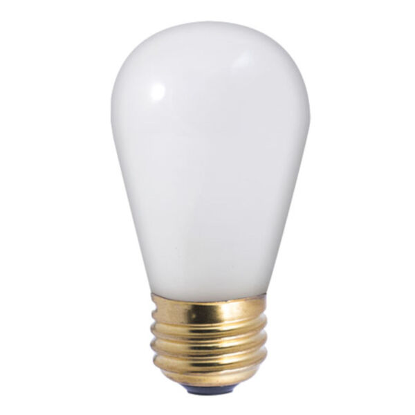 Pack of 25 Frost Incandescent S14 Standard Base Warm White 70 Lumens Light Bulbs, image 1