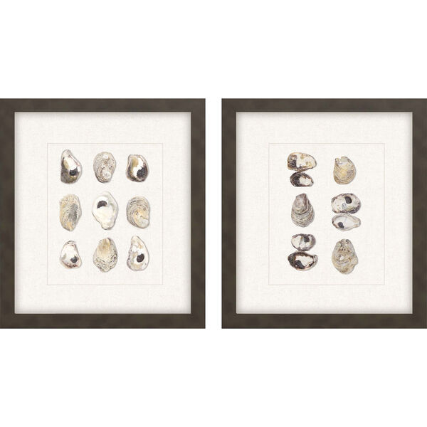 Shell Series Tan 16 x 18 Inch Seascape and Beach Wall Art, Set of Two, image 2