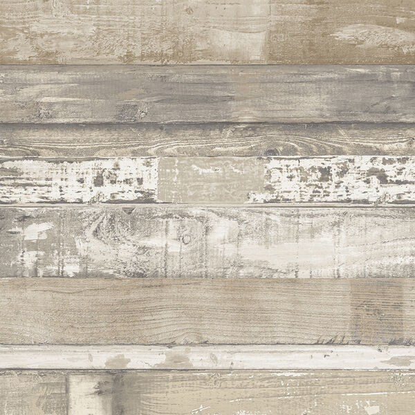 Brown and Beige Beachwood Wallpaper - SAMPLE SWATCH ONLY, image 1