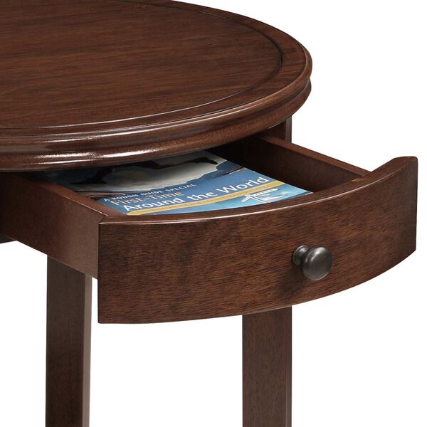 American Heritage Espresso Baldwin One-Drawer End Table with Shelf, image 5