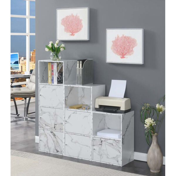 White Marble 35-Inch Xtra Storage Two Door Cabinet, image 6
