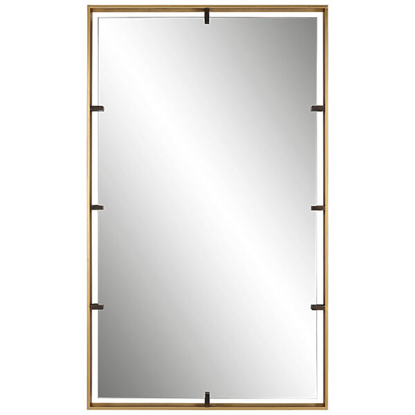 Egon Warm Gold and Aged Bronze Wall Mirror, image 2
