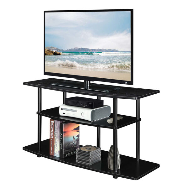 Designs2Go Black Three-Tier Wide TV Stand, image 3