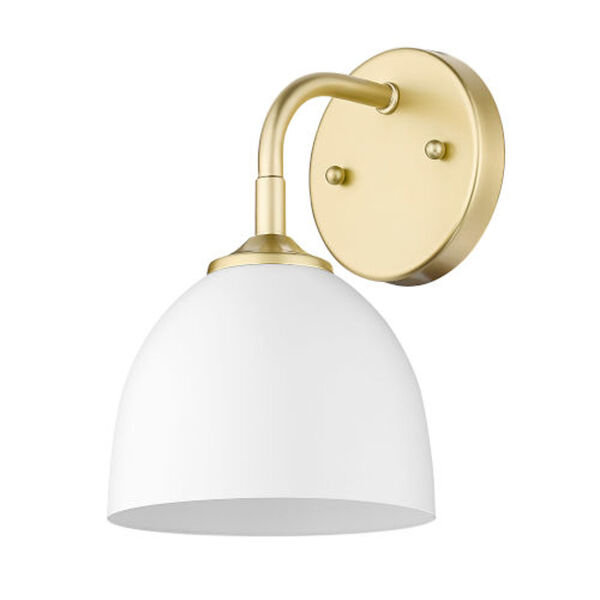 Essex Olympic Gold and Matte White One-Light Wall Sconce, image 3