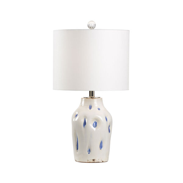 Vietri Aged Cream and Cobalt Glaze One-Light Table Lamp, image 1